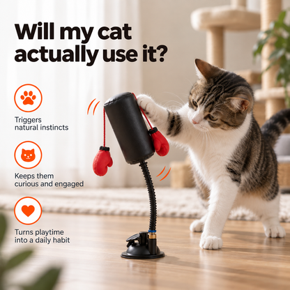 Interactive Cat Boxing Toy – Indoor Cat Enrichment & Exercise