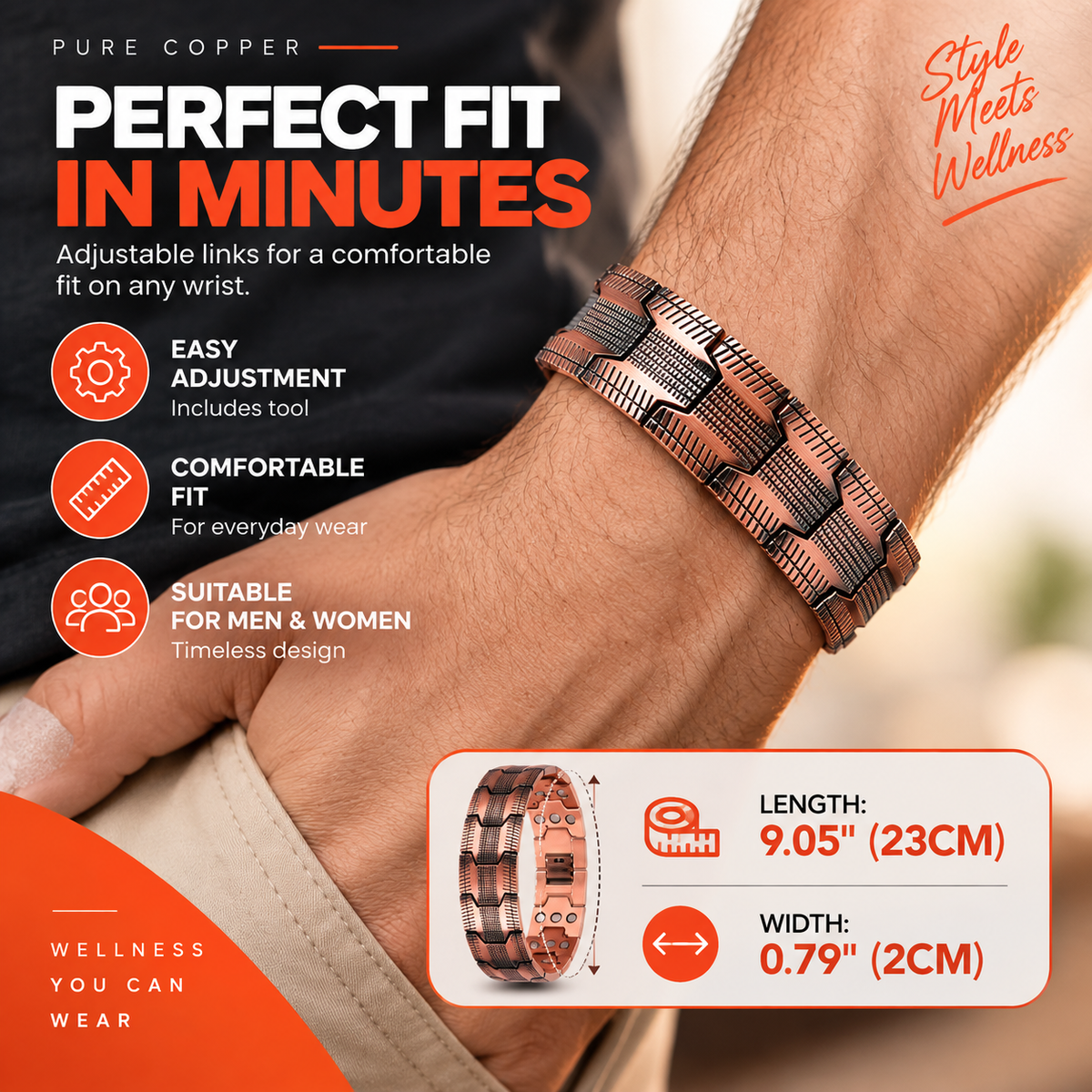Pure Copper Magnetic Bracelet - Ease Everyday Discomfort