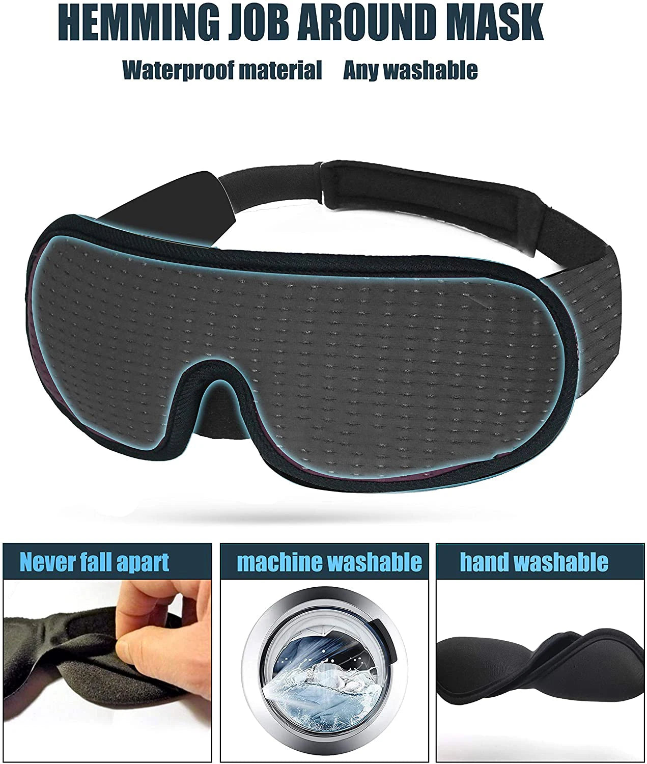 3D Soft Mask for Sleep with Lights Blockout