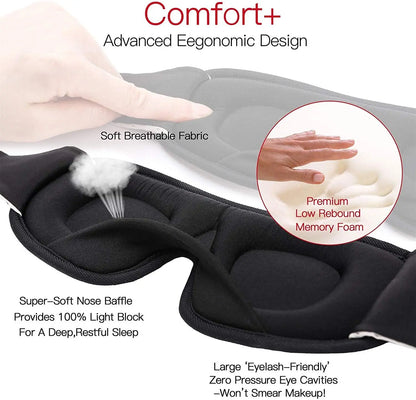 3D Soft Mask for Sleep with Lights Blockout