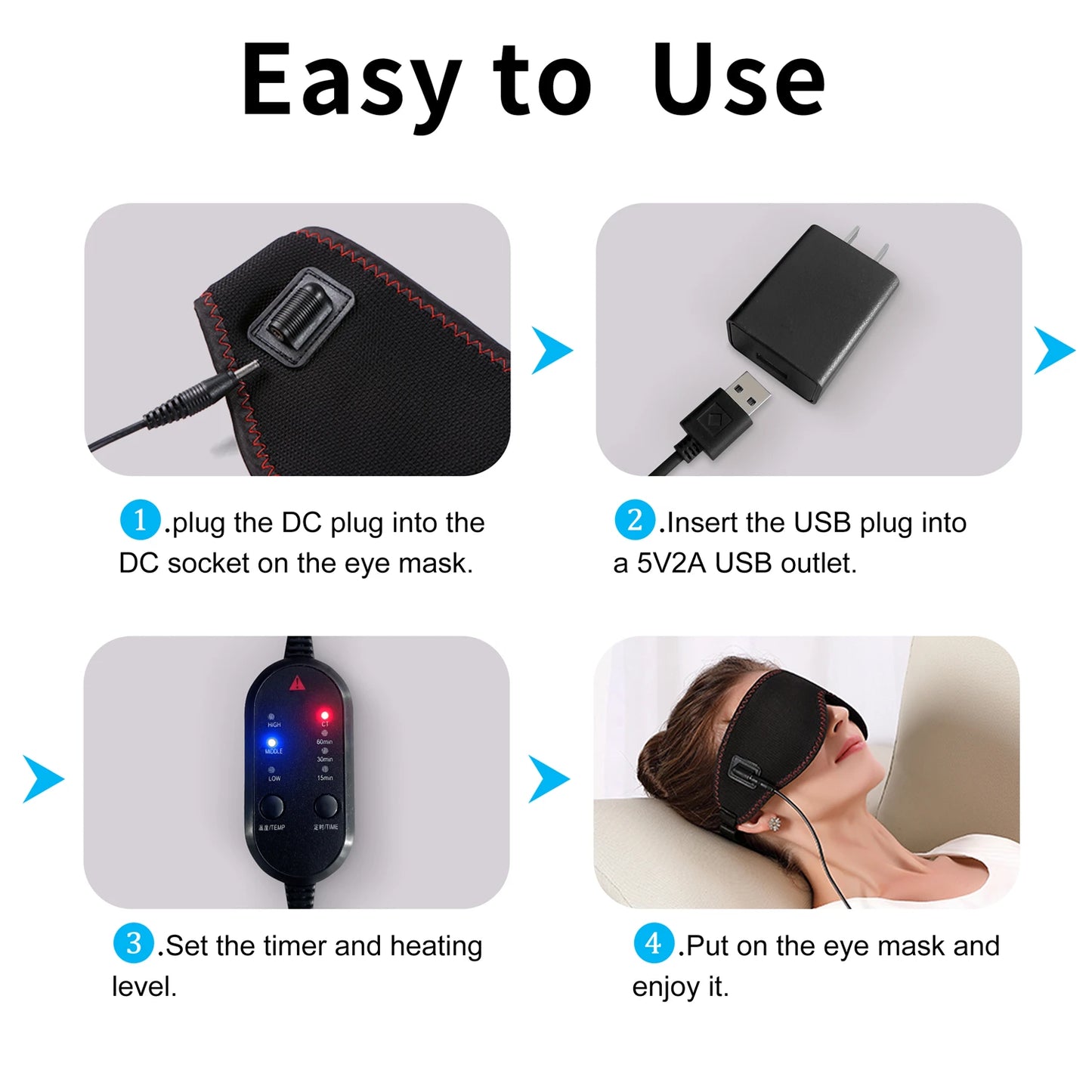 Heated Eye Mask for Dry Eyes  - Warm Compress