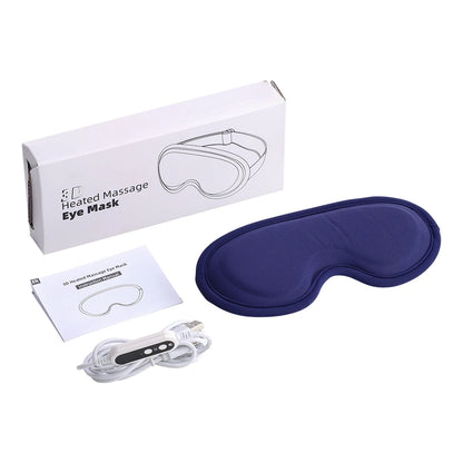Heated Eye Mask for Dry Eyes – Rechargeable 3D Heat Massage Mask