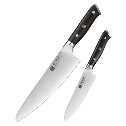 XINZUO Stainless Steel Chef Knife with Black Ebony Handles