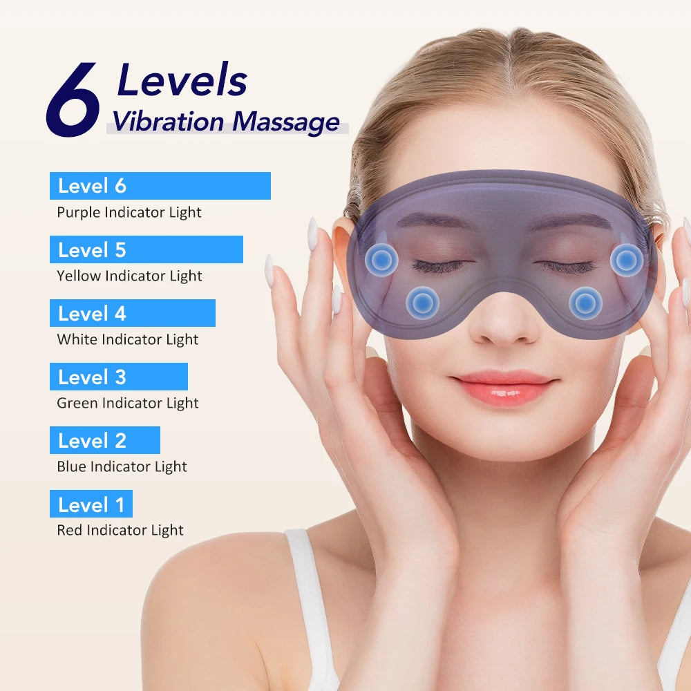 Heated Eye Mask for Dry Eyes – Rechargeable 3D Heat Massage Mask