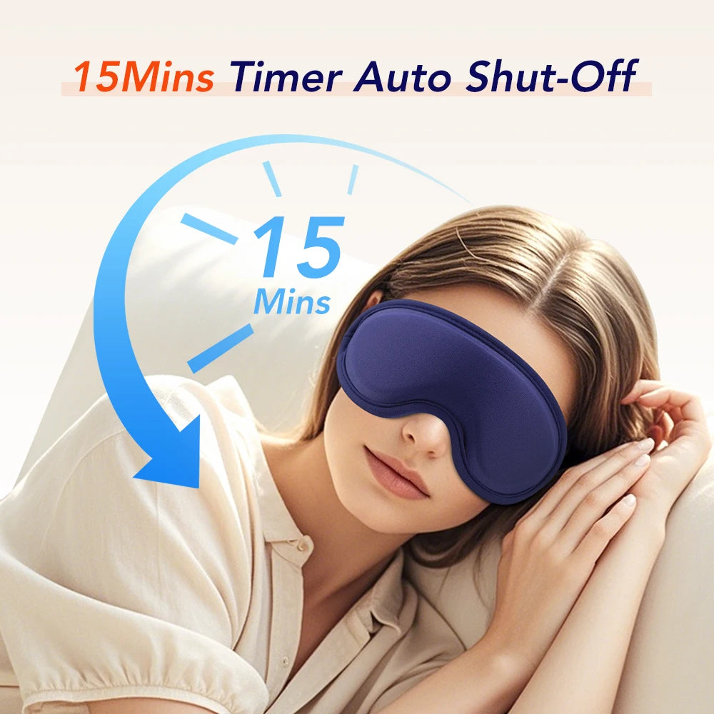 Heated Eye Mask for Dry Eyes – Rechargeable 3D Heat Massage Mask
