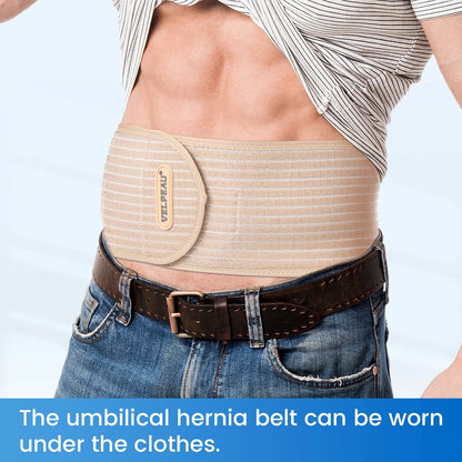 VELPEAU Umbilical Hernia Belt with Removable Compression Pad