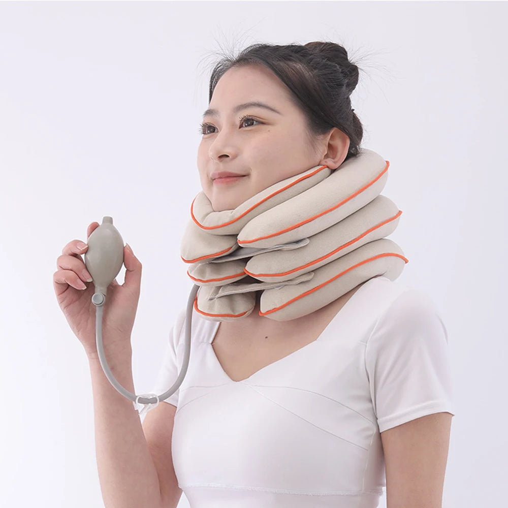 Inflatable Medical Cervical Neck Traction for Chronic Neck & Shoulder Alignment Pain