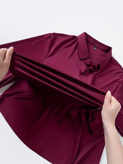 New Design Men's High Elasticity Social Shirt