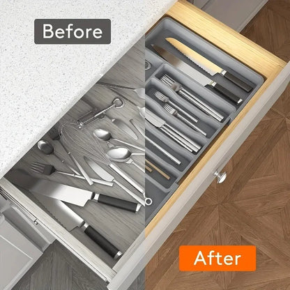 Adjustable Tableware Organizer – Kitchen Counter Utensils
