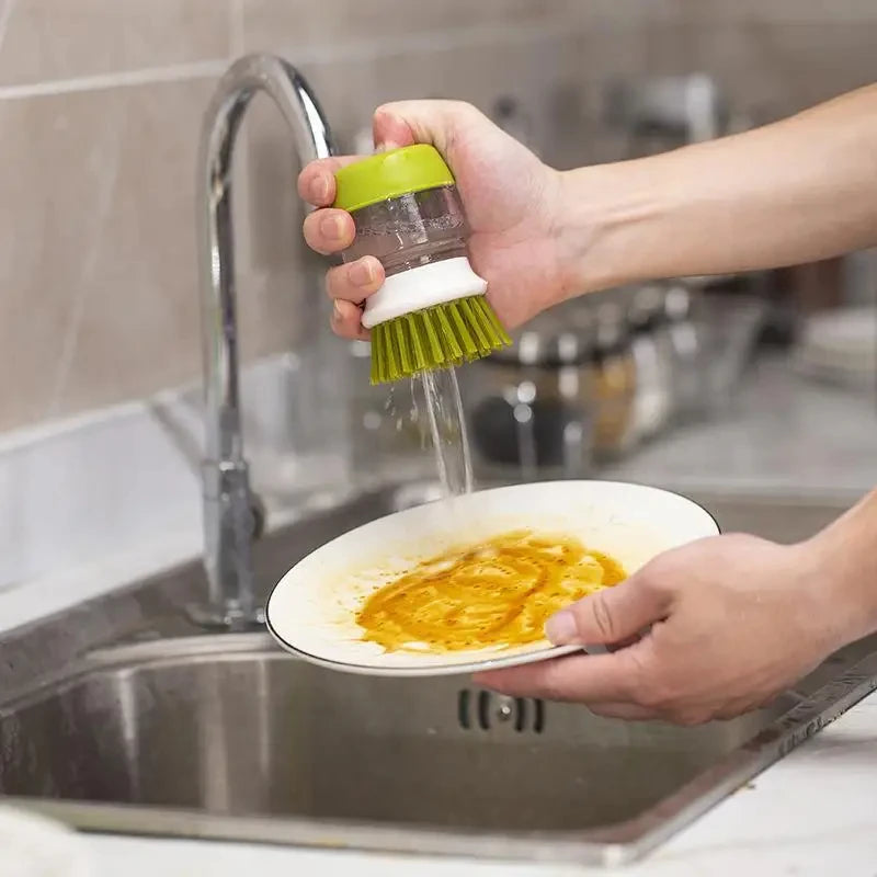 2-in-1 Soap Dispenser Dish Brush – Cleaner, Easier Dishwashing
