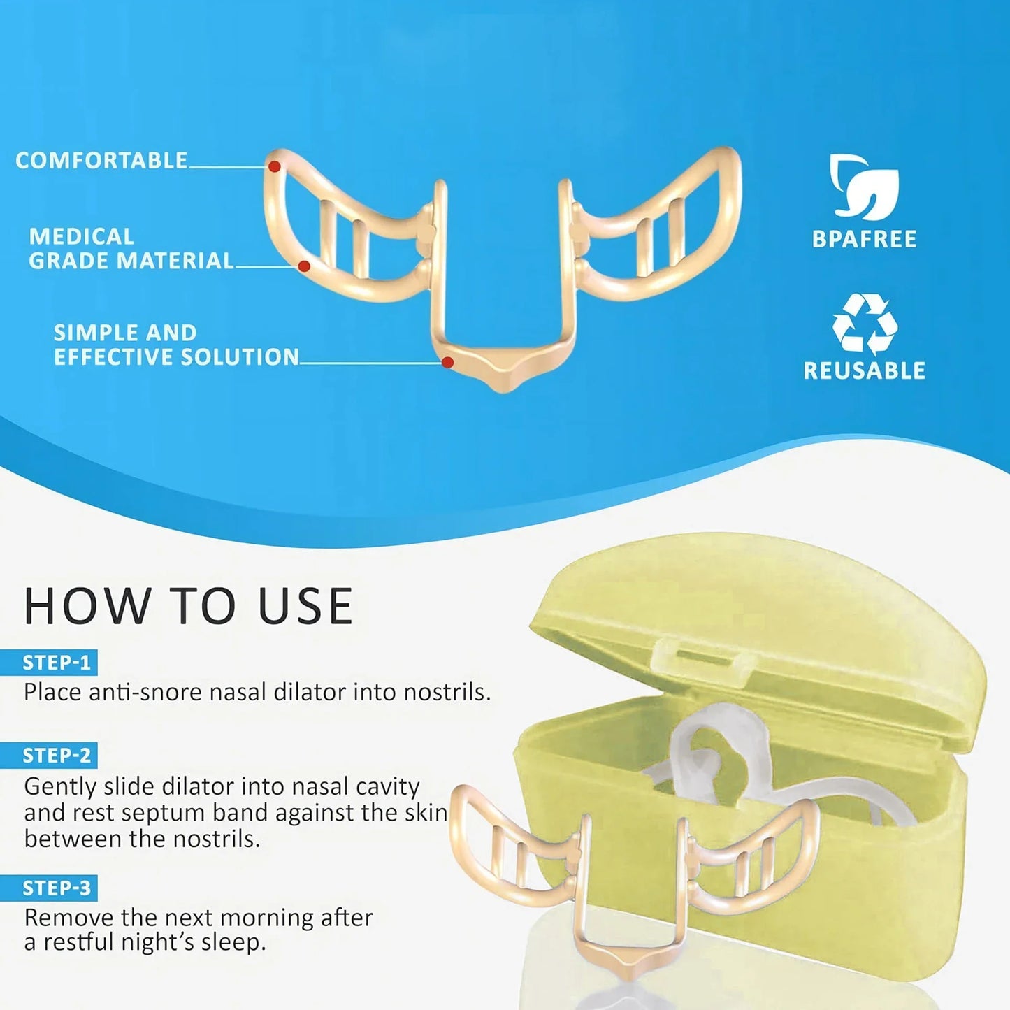 Anti Snore Nasal Dilator - Improve Sleeping