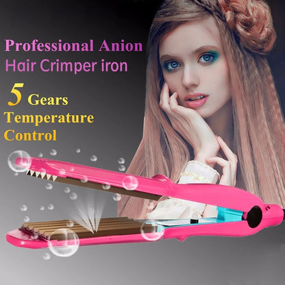 Professional Hair Crimper Curler Dry & Wet
