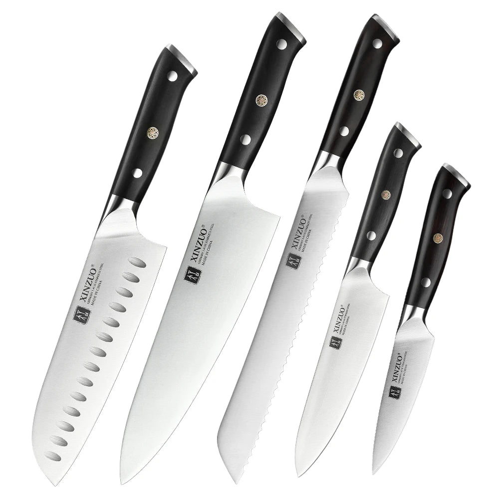 XINZUO Stainless Steel Chef Knife with Black Ebony Handles