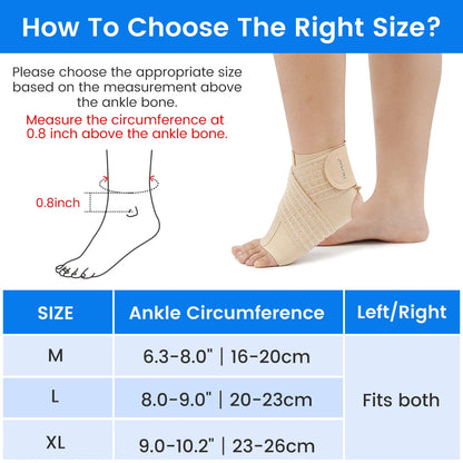 VELPEAU Ankle Compression Sleeve - Universal for Both Feet