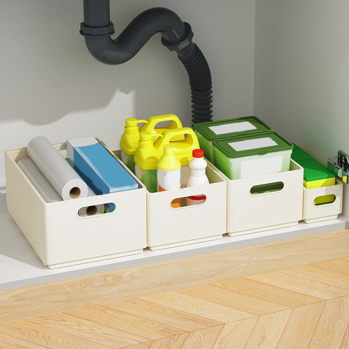 Multi-functional Foldable Plastic Storage for Kitchen