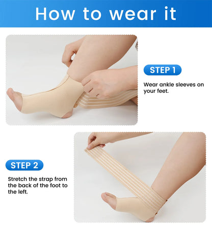 VELPEAU Ankle Compression Sleeve - Universal for Both Feet