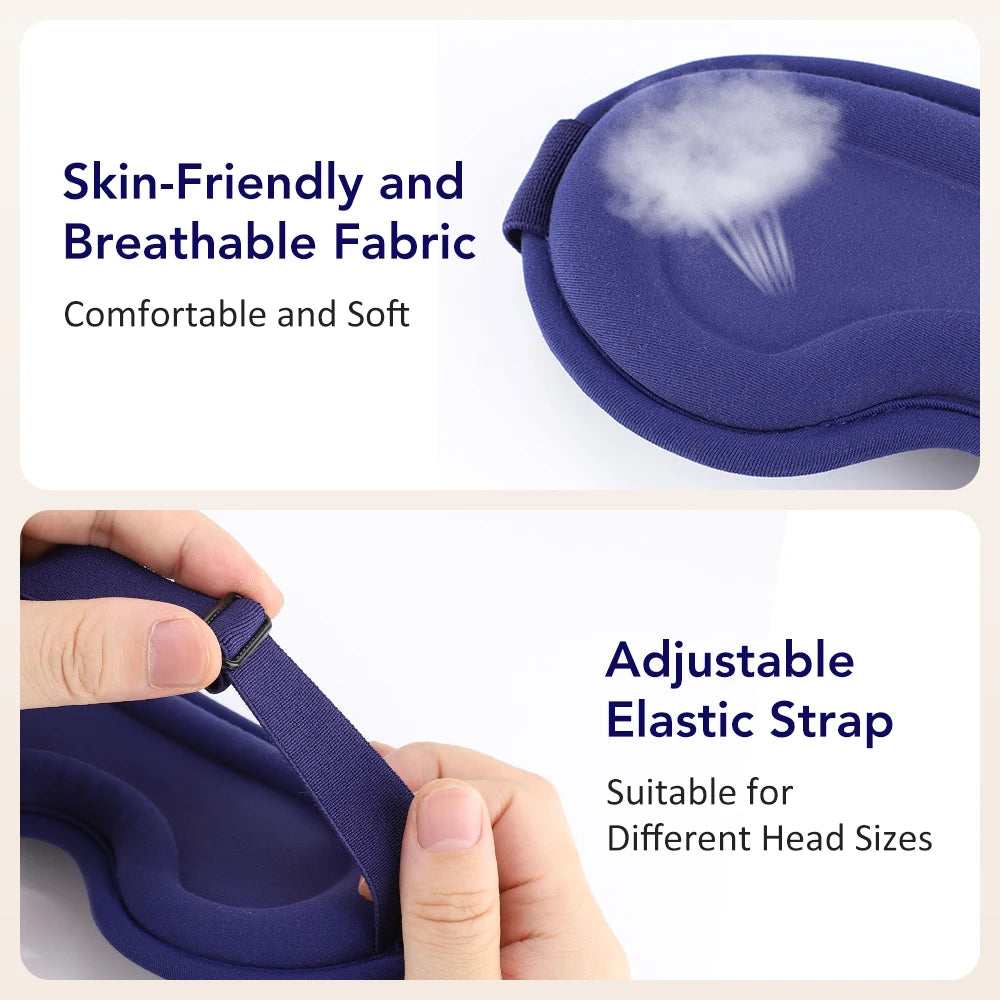Heated Eye Mask for Dry Eyes – Rechargeable 3D Heat Massage Mask
