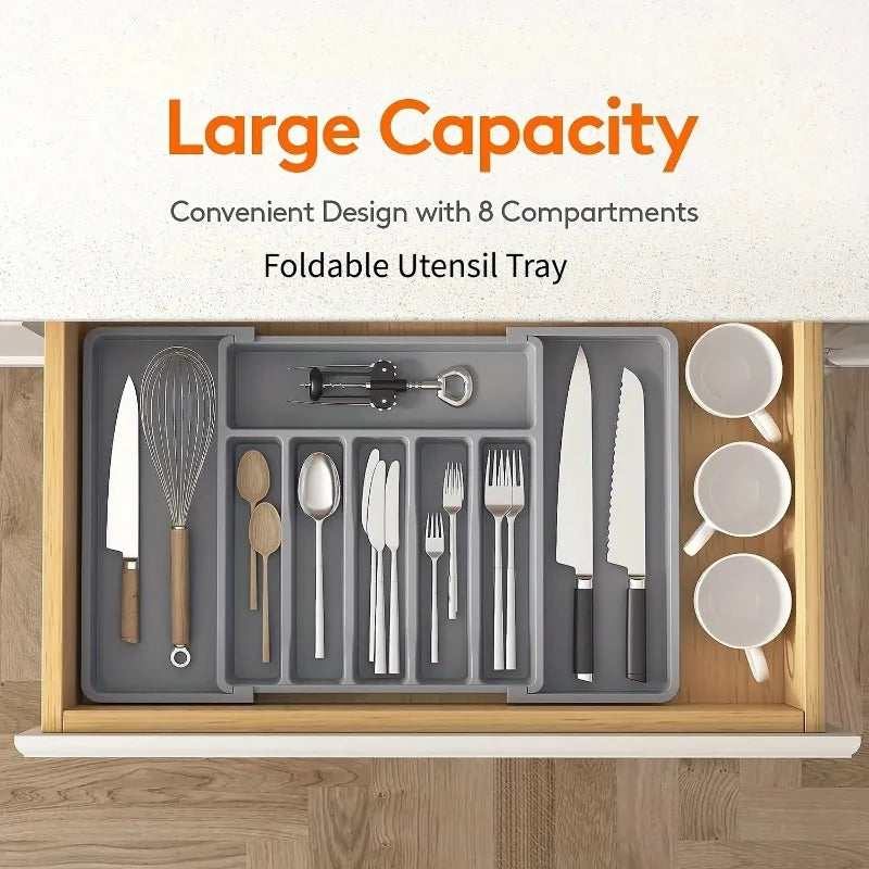 Adjustable Tableware Organizer – Kitchen Counter Utensils