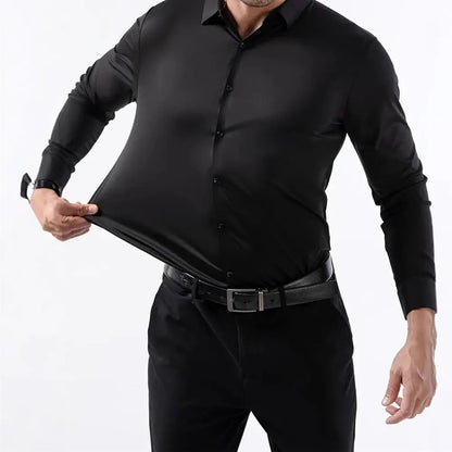 New Design Men's High Elasticity Social Shirt