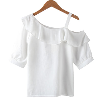 Women's Short-sleeved Chiffon Blouse