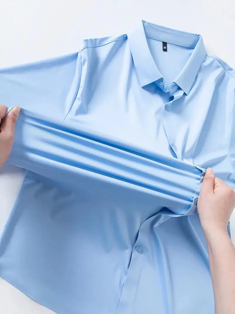 New Design Men's High Elasticity Social Shirt