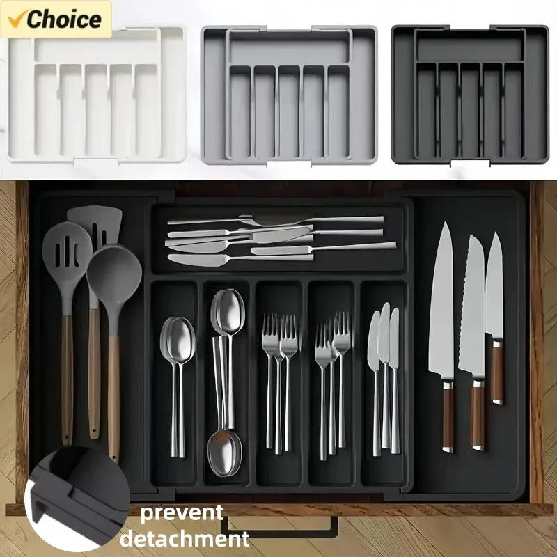 Adjustable Tableware Organizer – Kitchen Counter Utensils