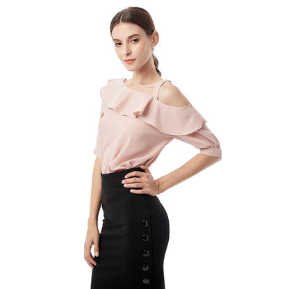 Women's Short-sleeved Chiffon Blouse