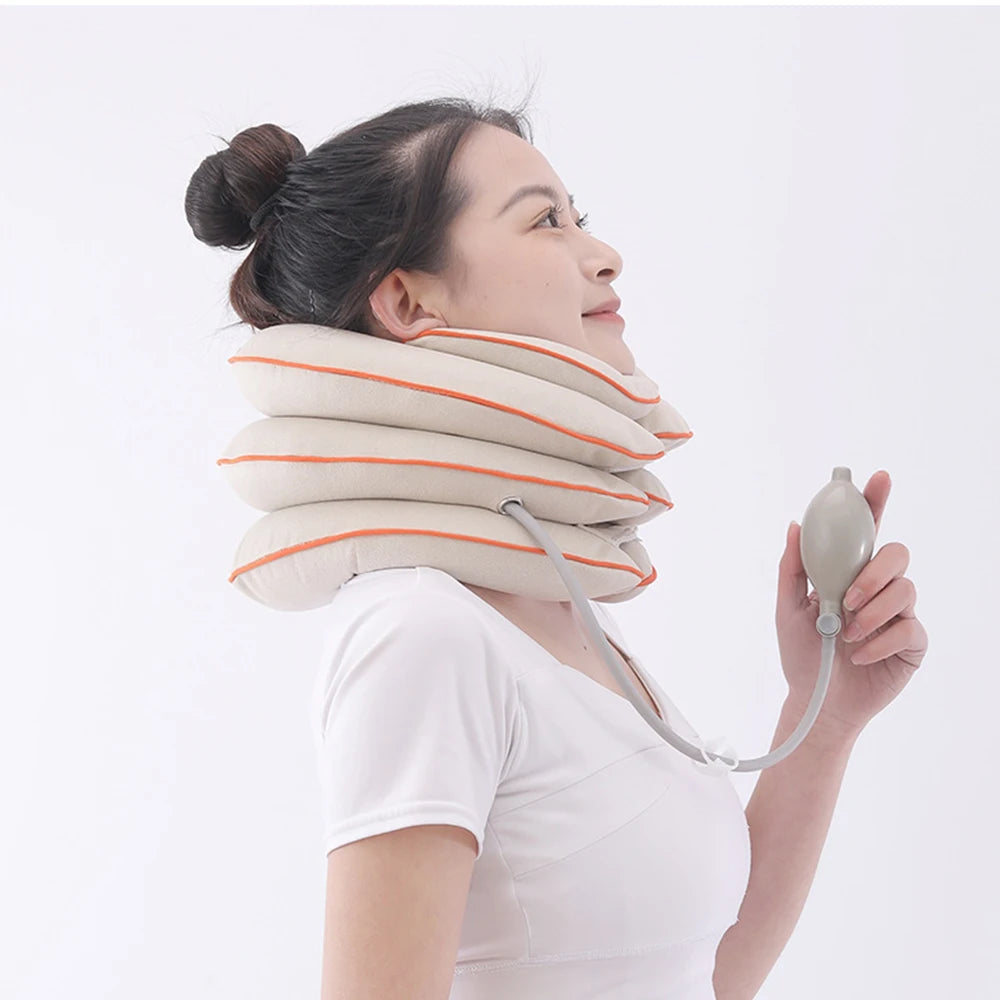 Inflatable Medical Cervical Neck Traction for Chronic Neck & Shoulder Alignment Pain