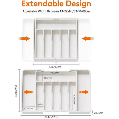 Adjustable Tableware Organizer – Kitchen Counter Utensils