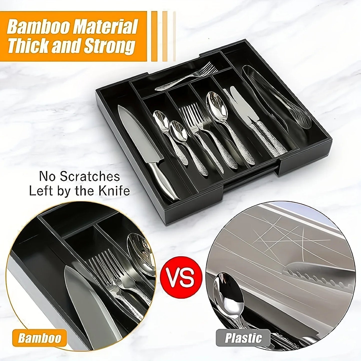 Adjustable Tableware Organizer – Kitchen Counter Utensils