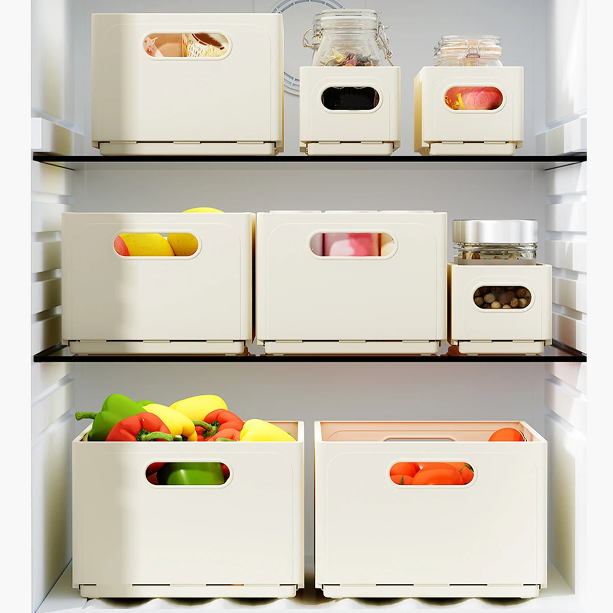Multi-functional Foldable Plastic Storage for Kitchen