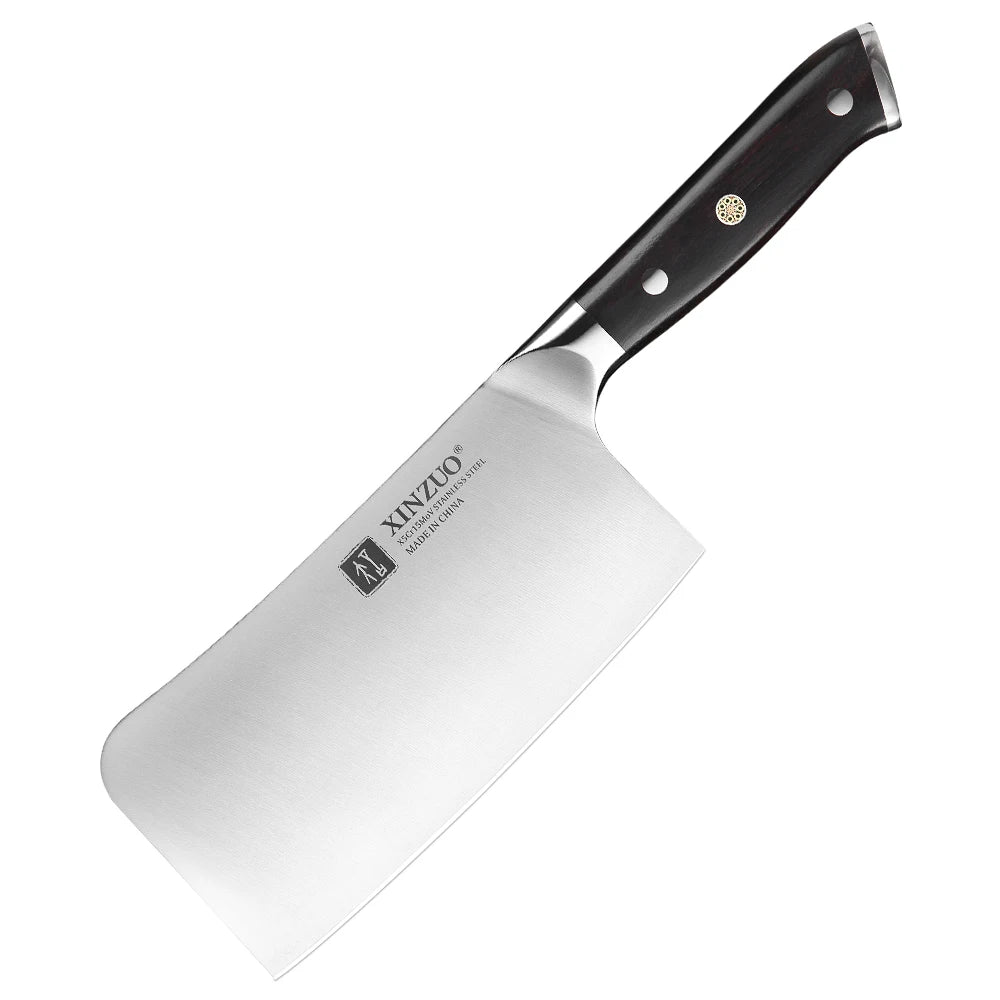 XINZUO Stainless Steel Chef Knife with Black Ebony Handles
