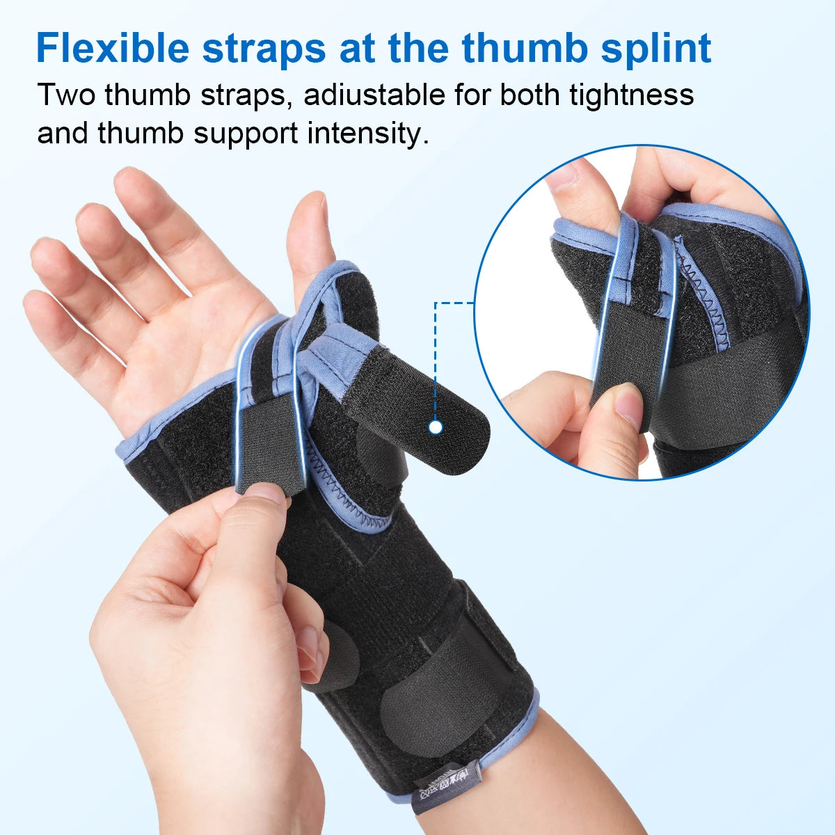 VELPEAU Wrist Splint Medical with Adjustable Thumb Support