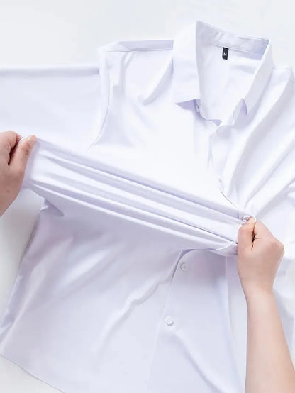 New Design Men's High Elasticity Social Shirt