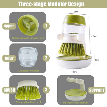 2-in-1 Soap Dispenser Dish Brush – Cleaner, Easier Dishwashing